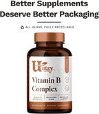 Utzy Naturals Complejo B | Vitaminas B Esenciales con Colina e Inositol | 60 Cápsulas