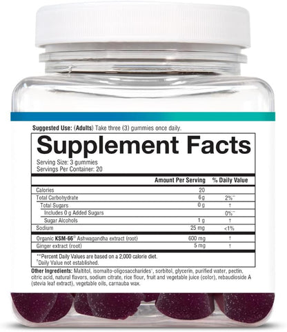 Youtheory Ashwagandha Gummies - 60 Gominolas – Contribuye a mantener la energía y la vitalidad. – Image 6