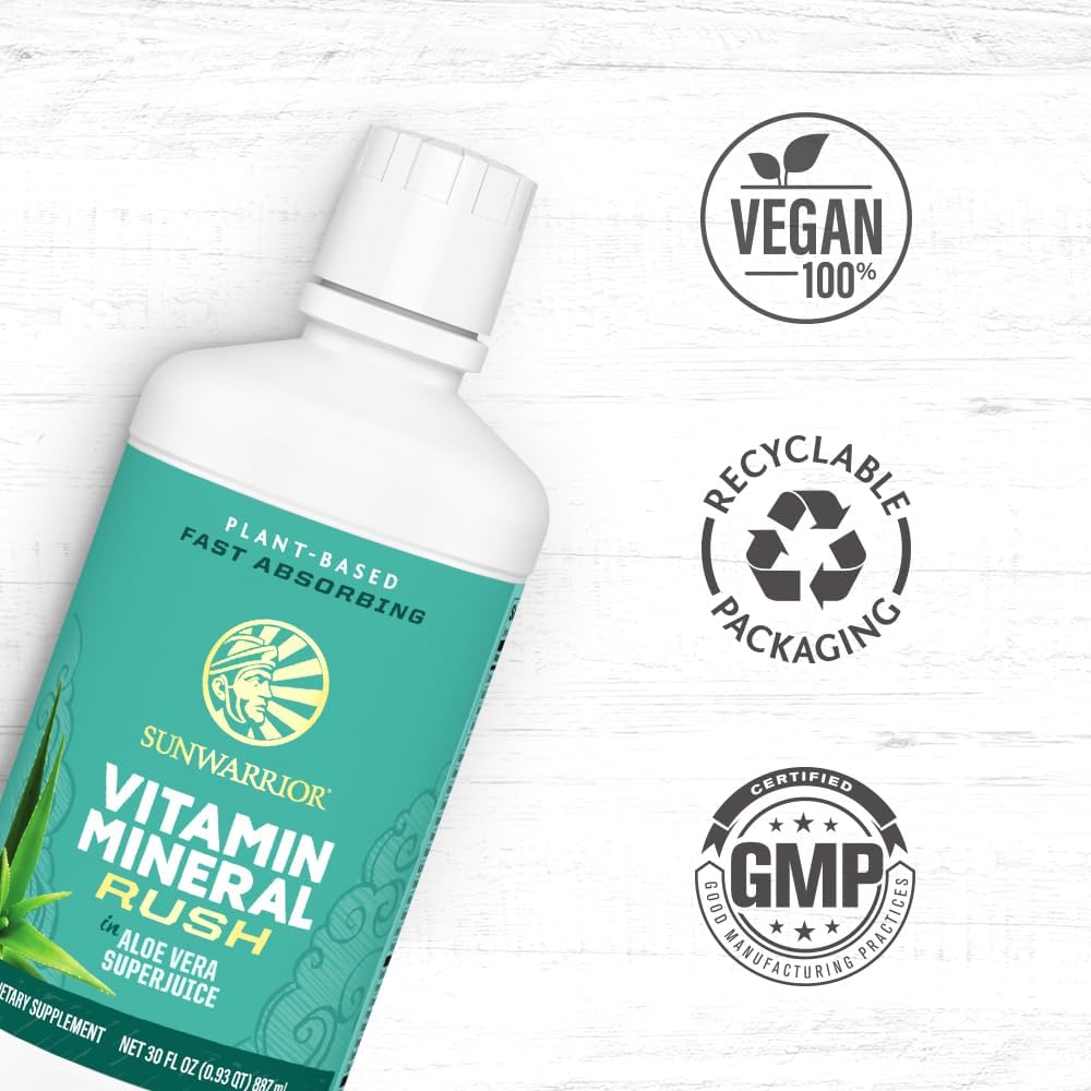 Sunwarrior Multivitamínico Líquido Vegano con Aloe Vera, 887 ml