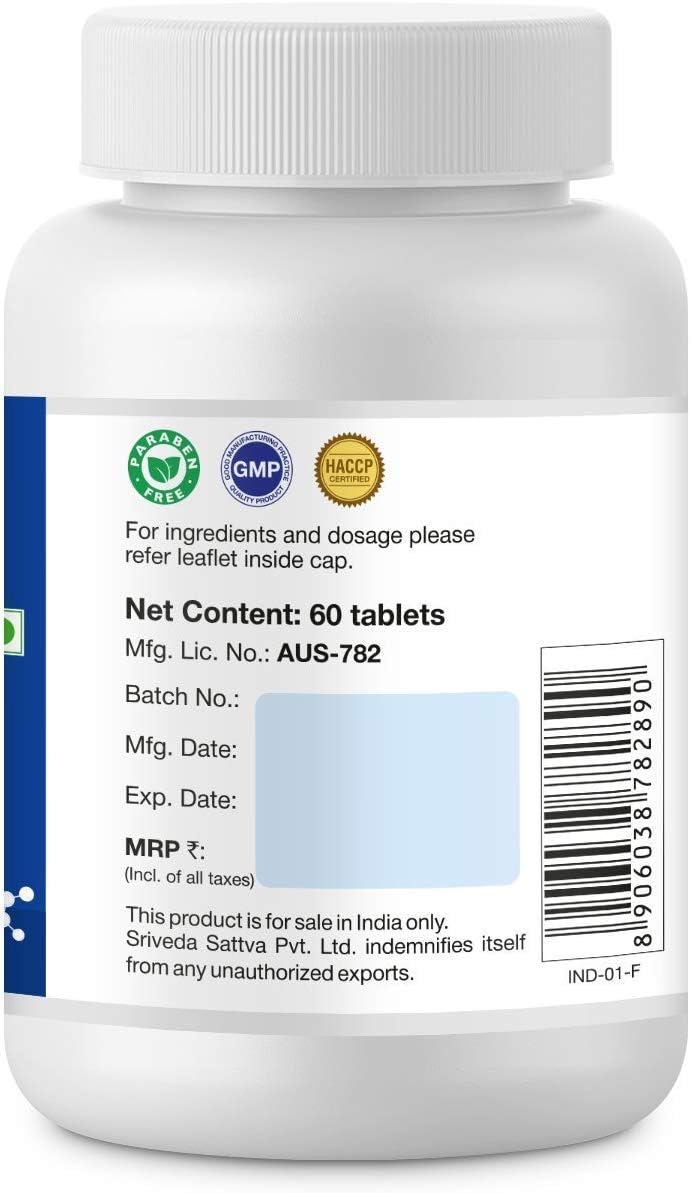 Sri Sri Tattva Mehantaka Vati 1000 mg - 60 Comprimidos (Pack de 2)