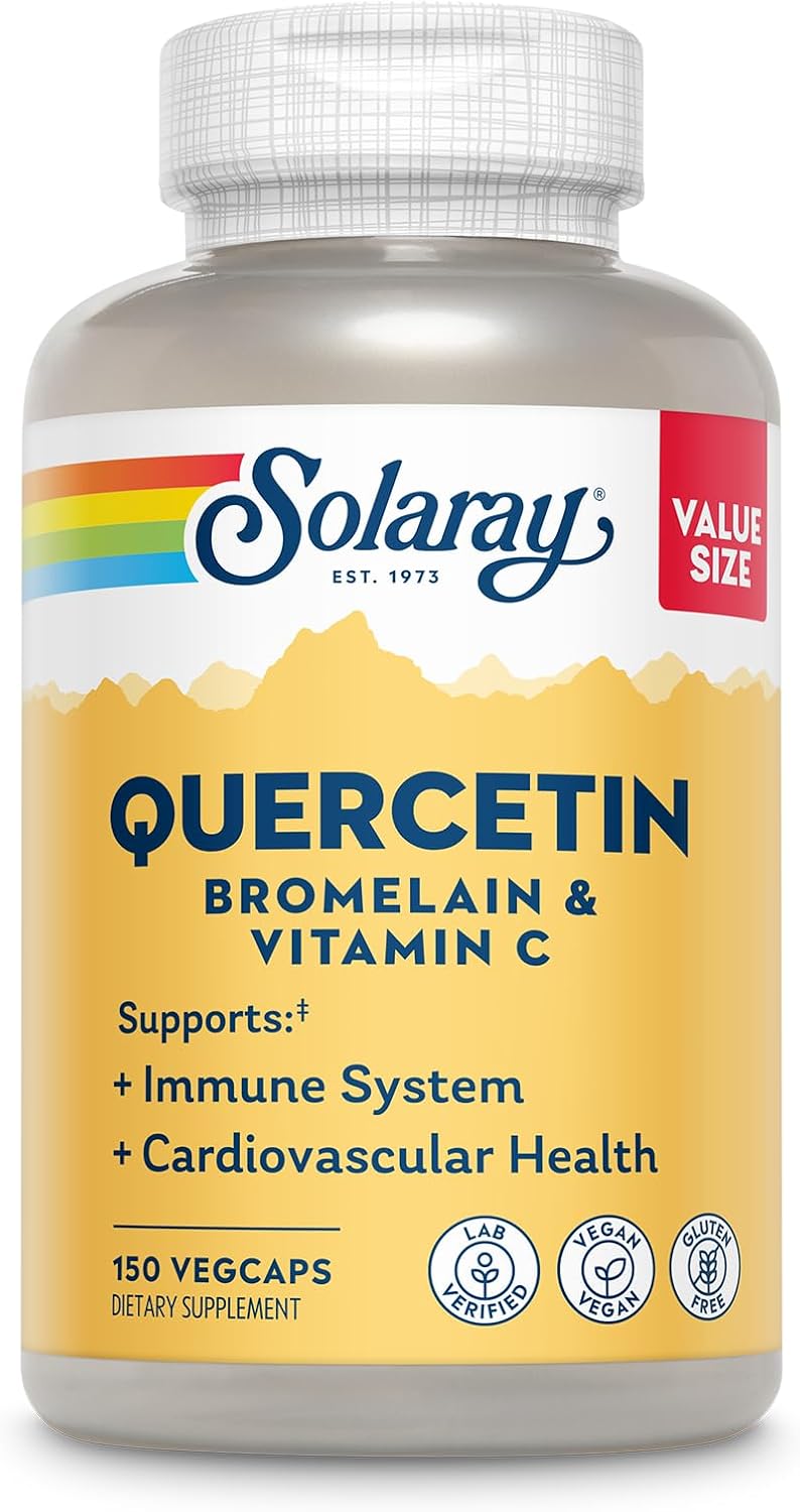 SOLARAY QBC Plex - Quercetin, Bromelain & Vitamin C - 120 Vegan Capsules
