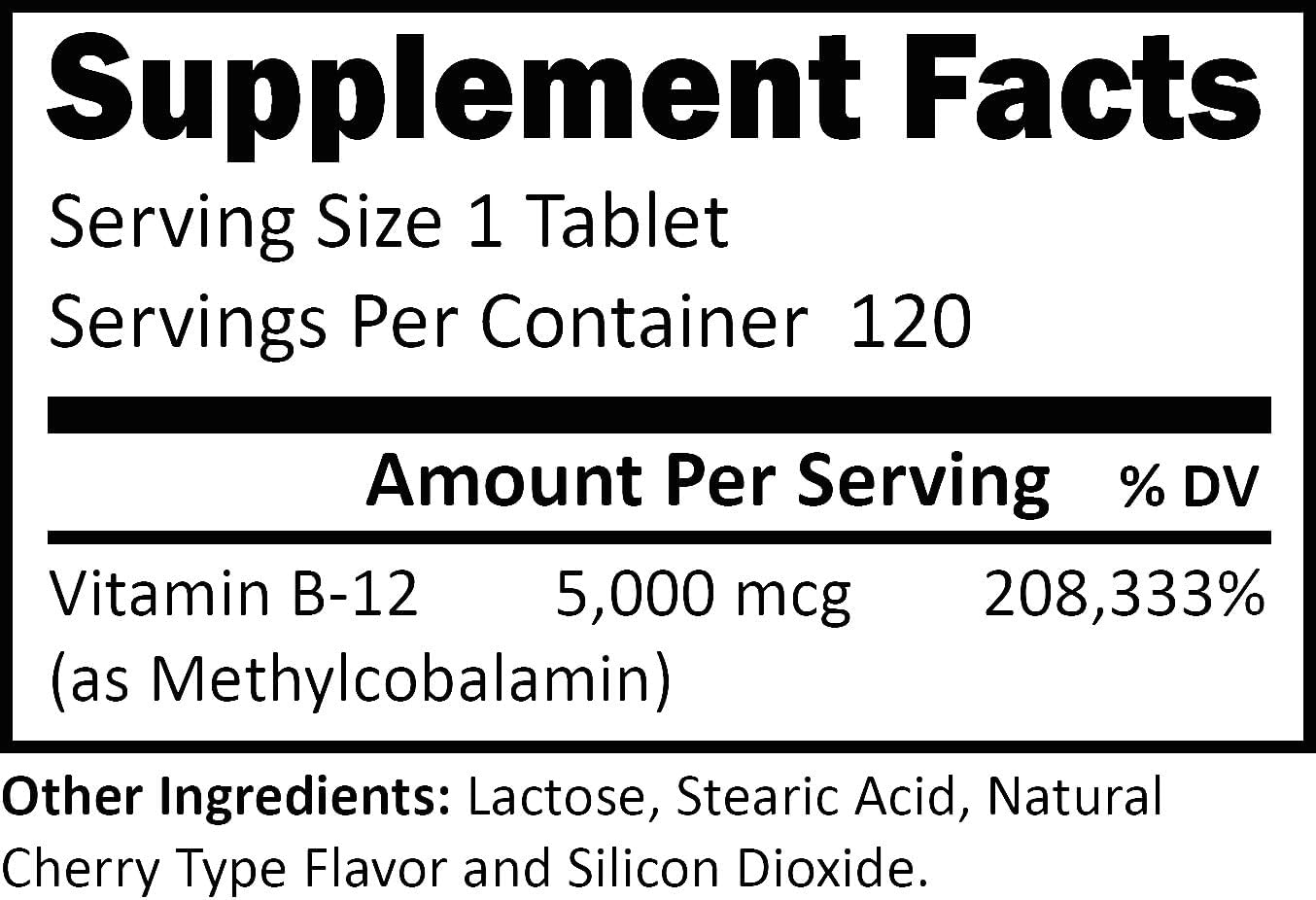 R-Garden Vitamina B-12 5000 mcg, 120 comprimidos sublinguales