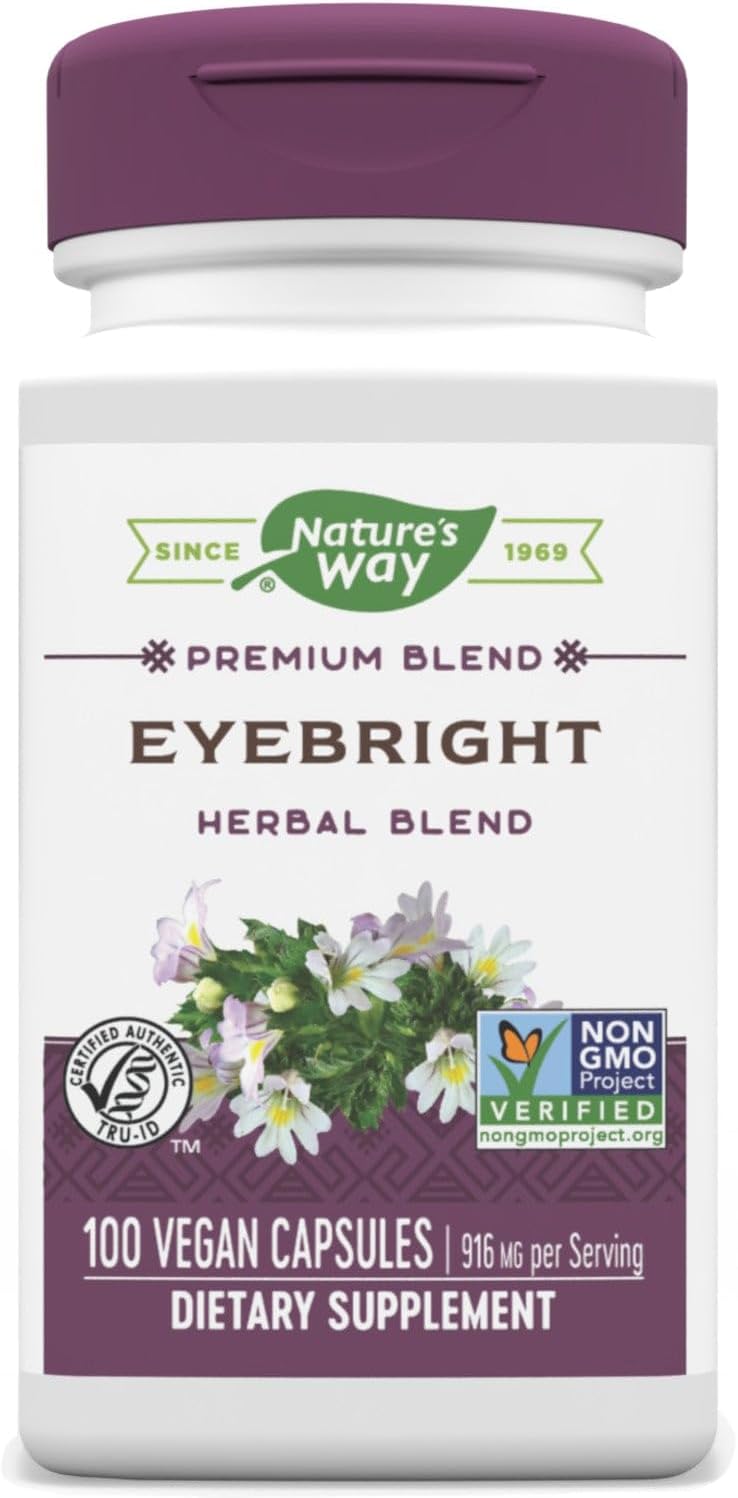 Nature's Way Eyebright Mezcla de Apoyo, 458 mg, 100 Cápsulas