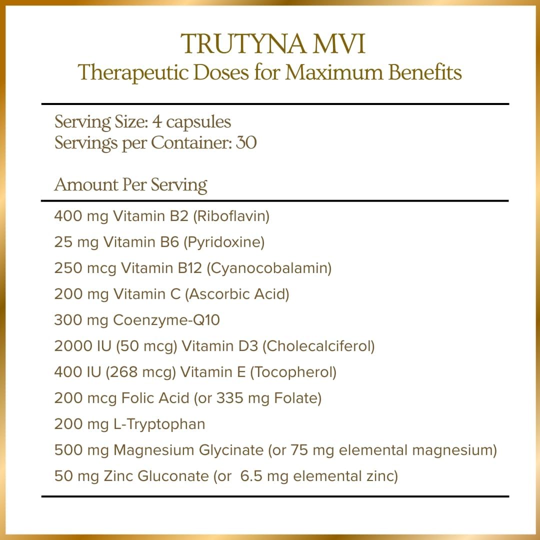 Trutyna MVI - Complejo de Vitaminas y Minerales para la Salud Cerebral y Vestibular