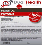 Dual Health Body & Mind Inositol en Polvo Puro (227 g) Vitamina B8 - 1000 mg por Dosis