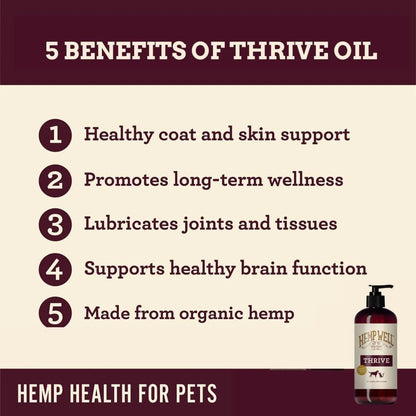 Hemp Well Thrive Oil - Aceite de Cáñamo – Perros de más de 25 kg: 2 cucharaditas (10 ml) al día. – Image 6