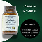Barlowe's Herbal Elixirs Cnidium Monnieri Suplemento | Extracto 50:1 | 500mg por Cápsula | 60 Cápsulas Veganas | Sin Estearatos, Sin Gluten, Fórmula Pura en Frasco de Vidrio