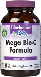 Bluebonnet Nutrition Mega Bio-C Fórmula - Vitamina C Tamponada 750 mg con Bioflavonoides - 90 Cápsulas Vegetales