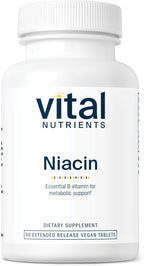 Vital Nutrients Niacin 500mg - Slow Release - 90 Tablets