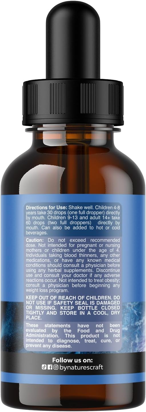 Gotas Líquidas de L-Theanina de Alta Absorción - Suplemento Nootrópico con 200mg de L-Theanina y Extractor de Manzanilla para Concentración y Relajación en Adultos y Niños - 60 ml