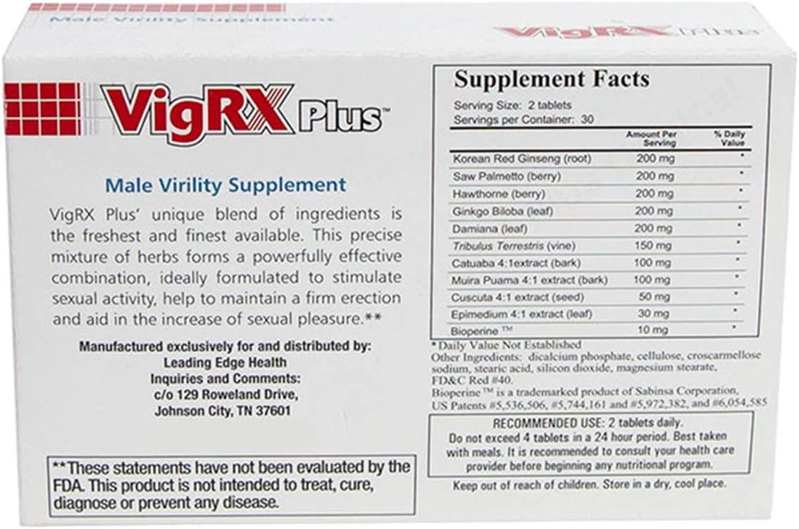 VigRX Plus - Suplemento Herbal para la Vitalidad Masculina - 60 Comprimidos (3 Cajas)