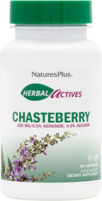 NaturesPlus Herbal Actives Sauzgatillo - 60 Cápsulas - Apoyo al Bienestar Menstrual y Salud Reproductiva - Vegano, Sin Gluten