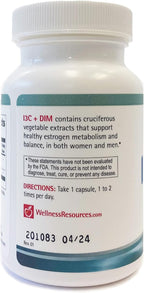 Wellness Resources I3C + DIM (60 Cápsulas) - Apoyo al Metabolismo de Estrógenos y Detoxificación