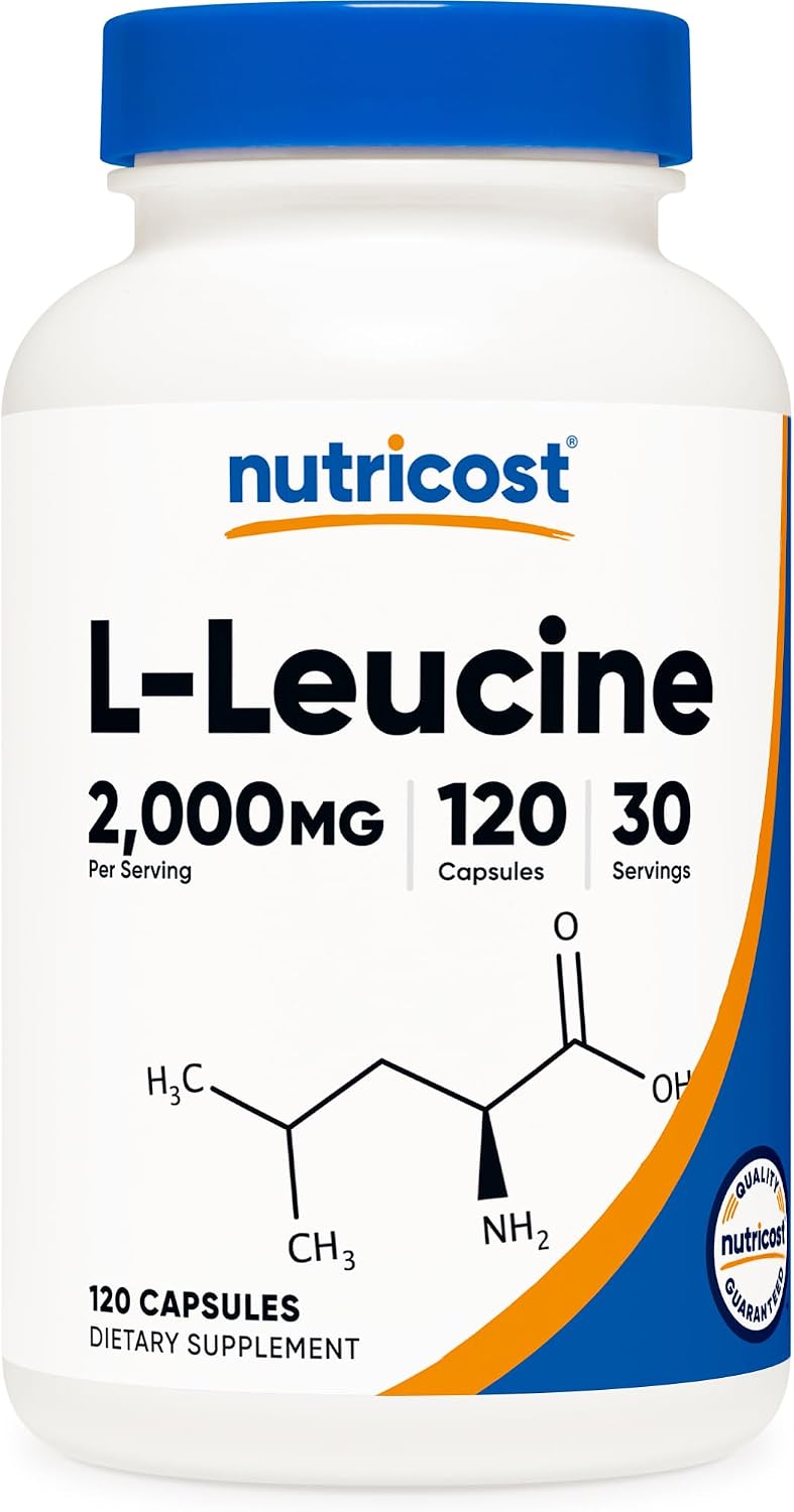 Nutricost L-Leucina 2,000 mg, 120 Cápsulas Vegetarianas