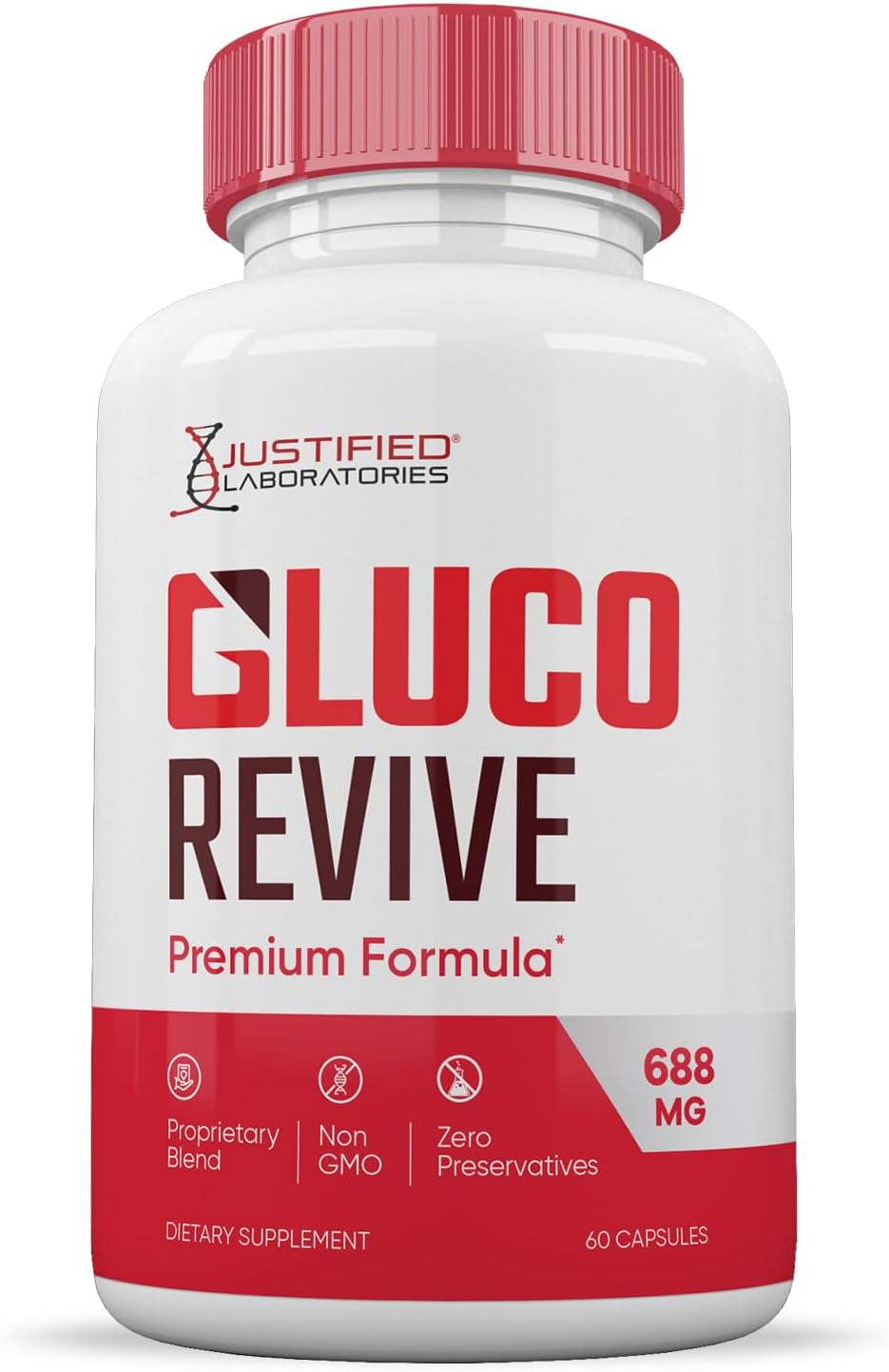 Gluco Revive Pills 688MG - Fórmula Premium con Vitaminas y Hierbas para Apoyo Glucémico Natural