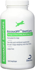 Dechra Eicosa3FF SnipCaps para perros grandes (más de 13,6 kg) - 120 cápsulas