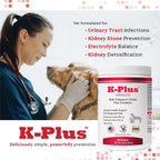 K-Plus Citrato de Potasio + Arándano Gránulos para Perros y Gatos – 60 Dosis