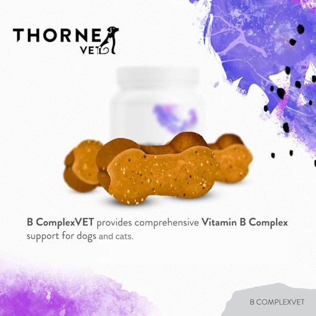 ThorneVET B ComplexVET – Complejo B para Perros y Gatos - 60 Masticables Blandas