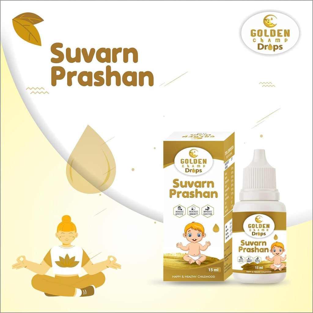 HENU Swarna Prashana Drops con Oro para Niños (15 ml)