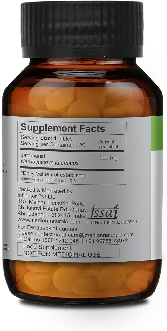 Sheltr Jatamansi (Nardostachys jatamansi) 500mg - 120 Comprimidos