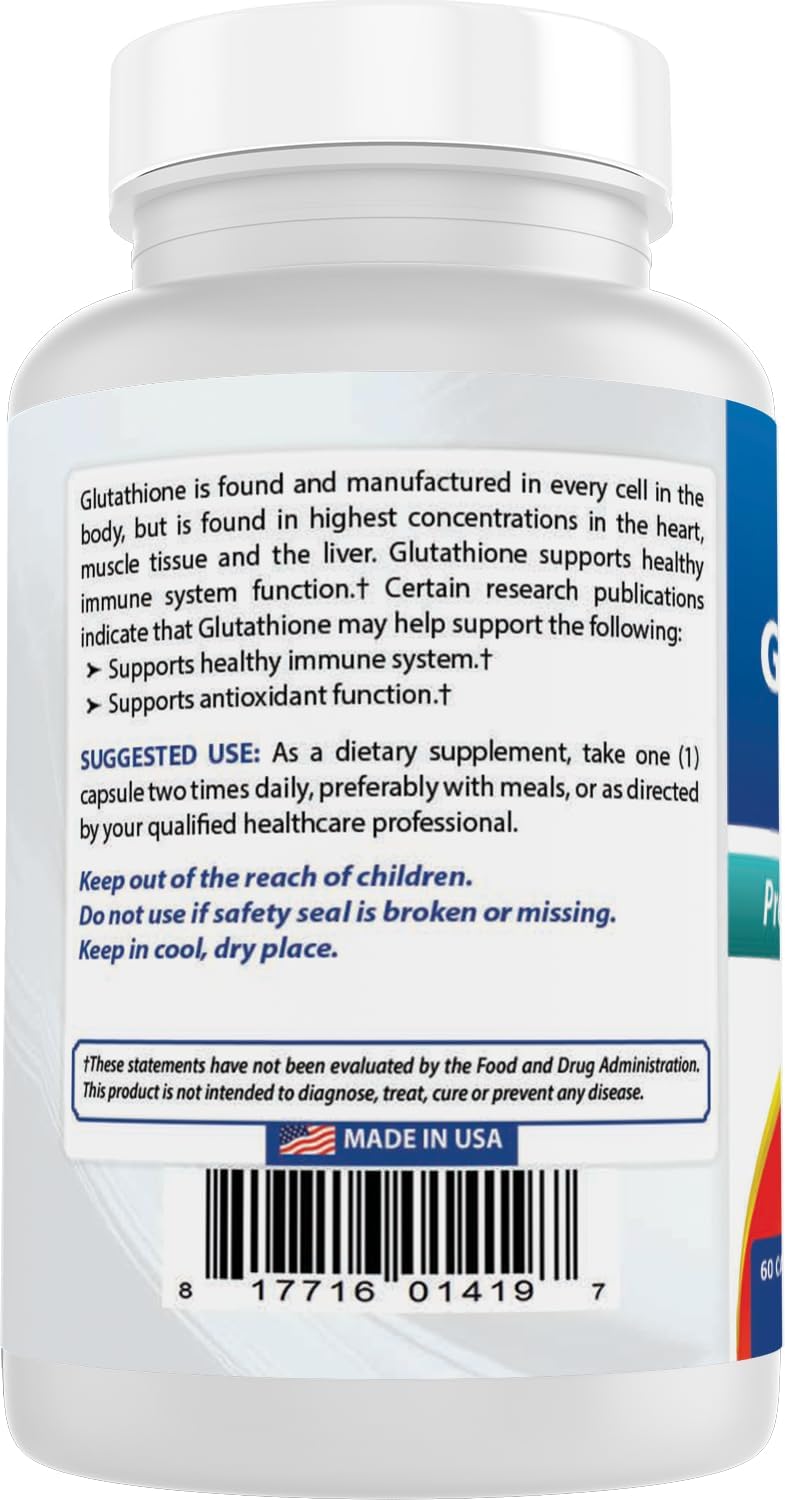 Best Naturals L-Glutatión 250 mg 60 Cápsulas