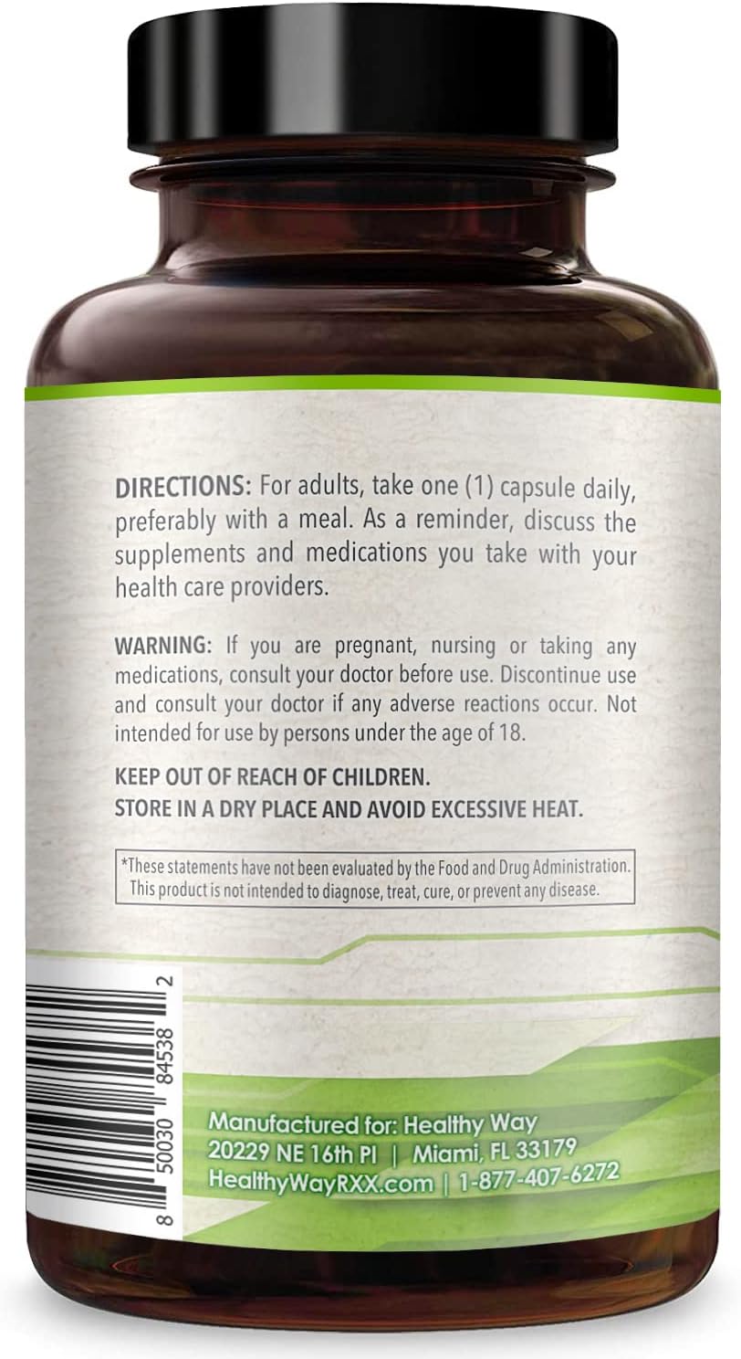 HealthyWayRx SAM-e 500mg - S-Adenosilmetionina - Suplemento de Alta Potencia (360 Cápsulas)