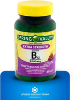 Vitamina B12 5000 mcg - 45 Comprimidos de Disolución Rápida Sabor Bayas - Pack de 2