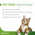 Vetoquinol Triglyceride OMEGA - Aceite de Pescado para Perros y Gatos - 2 x 237 ml