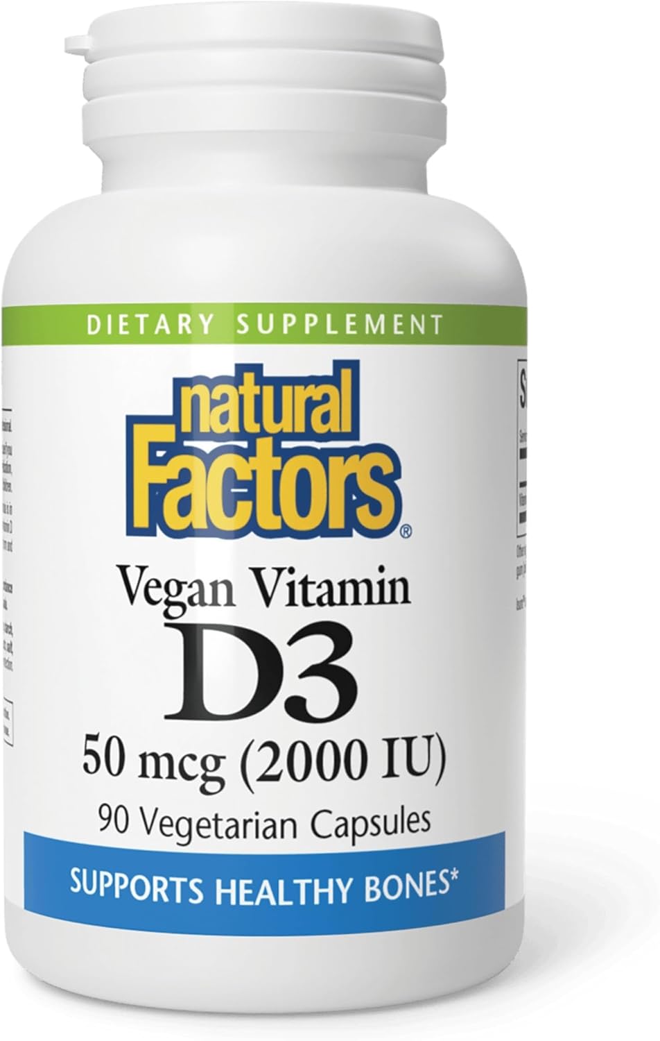 Natural Factors Vegan Vitamin D3 2000 IU - 90 Vegetarian Capsules