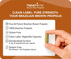 NaturaNectar - Brown Bee Propolis - 60 Capsules - NSF Certified - Gluten Free
