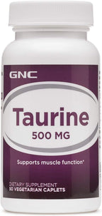 GNC Taurina 500mg, 50 Comprimidos, Apoya la Función Muscular