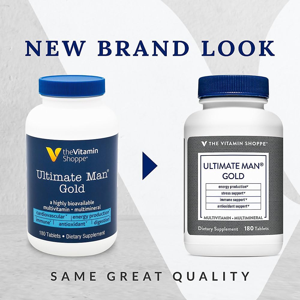The Vitamin Shoppe Ultimate Man Multivitamínico para Hombres - 180 Comprimidos