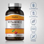 Piping Rock Vitamin C 1000mg | 250 Cápsulas | con Bioflavonoides y Escaramujo | Suplemento para Mujeres y Hombres | No-GMO, Sin Gluten