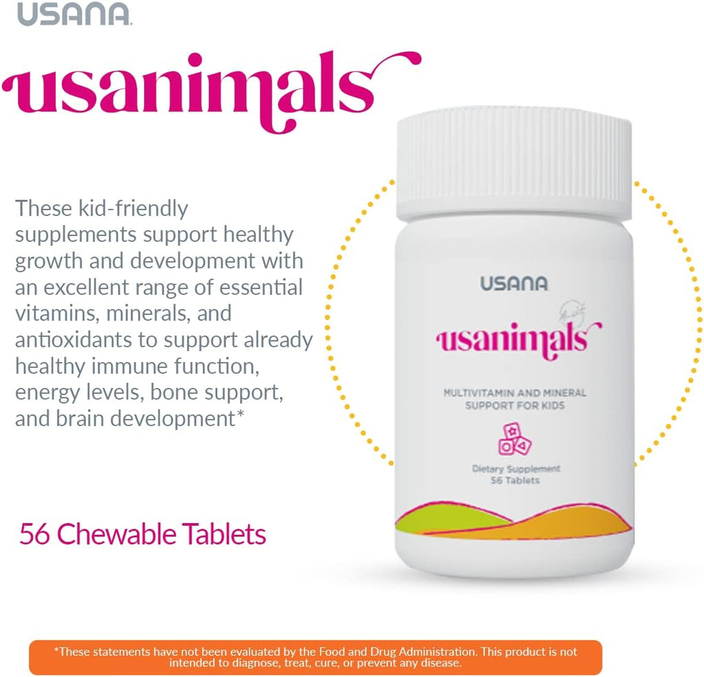 USANA Usanimals Multivitamínico para Niños - 56 comprimidos masticables