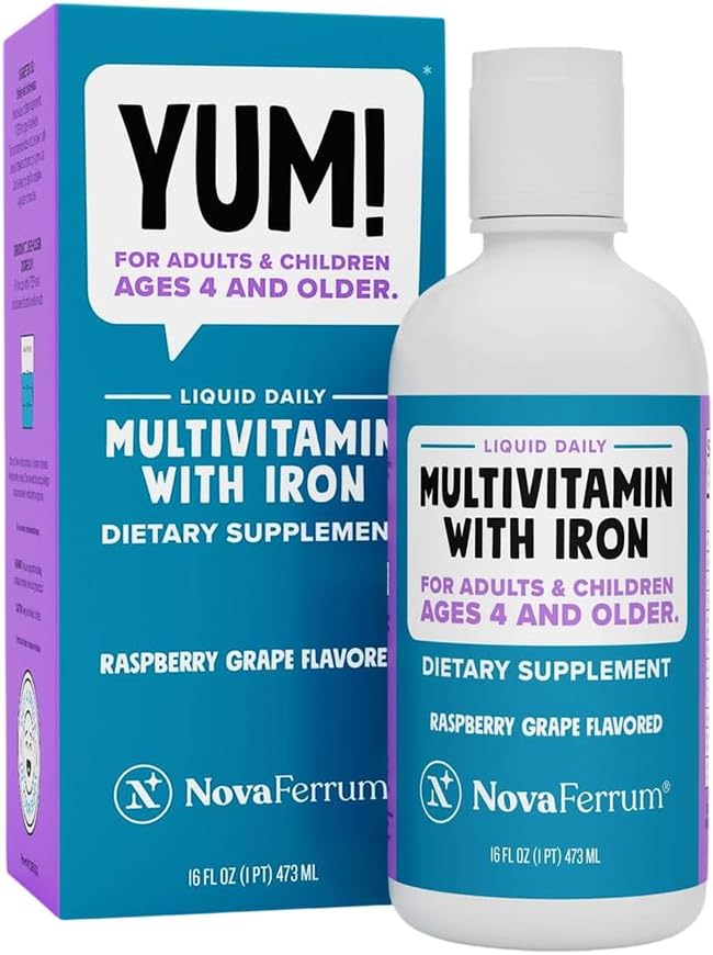 NovaFerrum MMM Multivitamin for Kids, Infants, and Toddlers - Orange Flavor - 50 mL