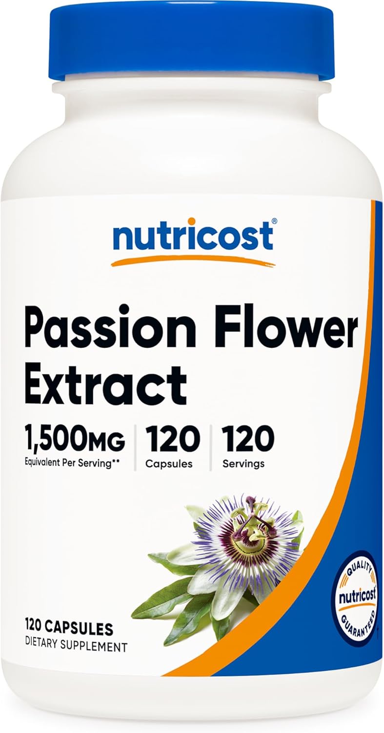 Nutricost Extracto de Pasiflora - 120 Cápsulas - 375mg de Extracto 4:1 - Sin Gluten, No-GMO, Vegetariano