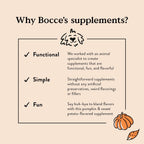 Bocce's Bakery Probióticos para Perros - Masticables Diarios con Calabaza y Batata - 60 unidades
