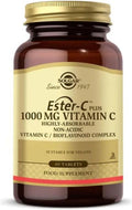 Solgar Ester-C Plus 1000 mg Vitamina C (Complejo de ascorbato), 60 tabletas - Suave para el estómago y no ácida - Apoyo antioxidante e inmunitario - No transgénico, vegano, sin gluten, kosher