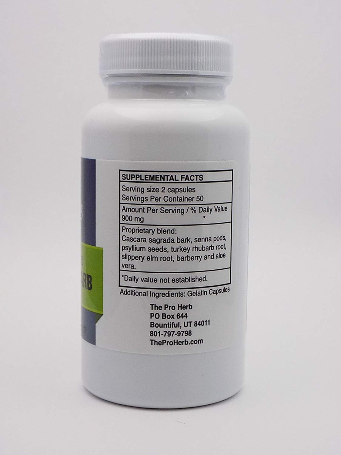 Pro Herb Turkey Rhubarb 450mg, 100 Cápsulas (Paquete de 4)