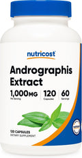 Nutricost Extracto de Andrographis en Cápsulas (1000mg) (120 Cápsulas) - Suplemento Herbario Vegetariano, 60 Raciones
