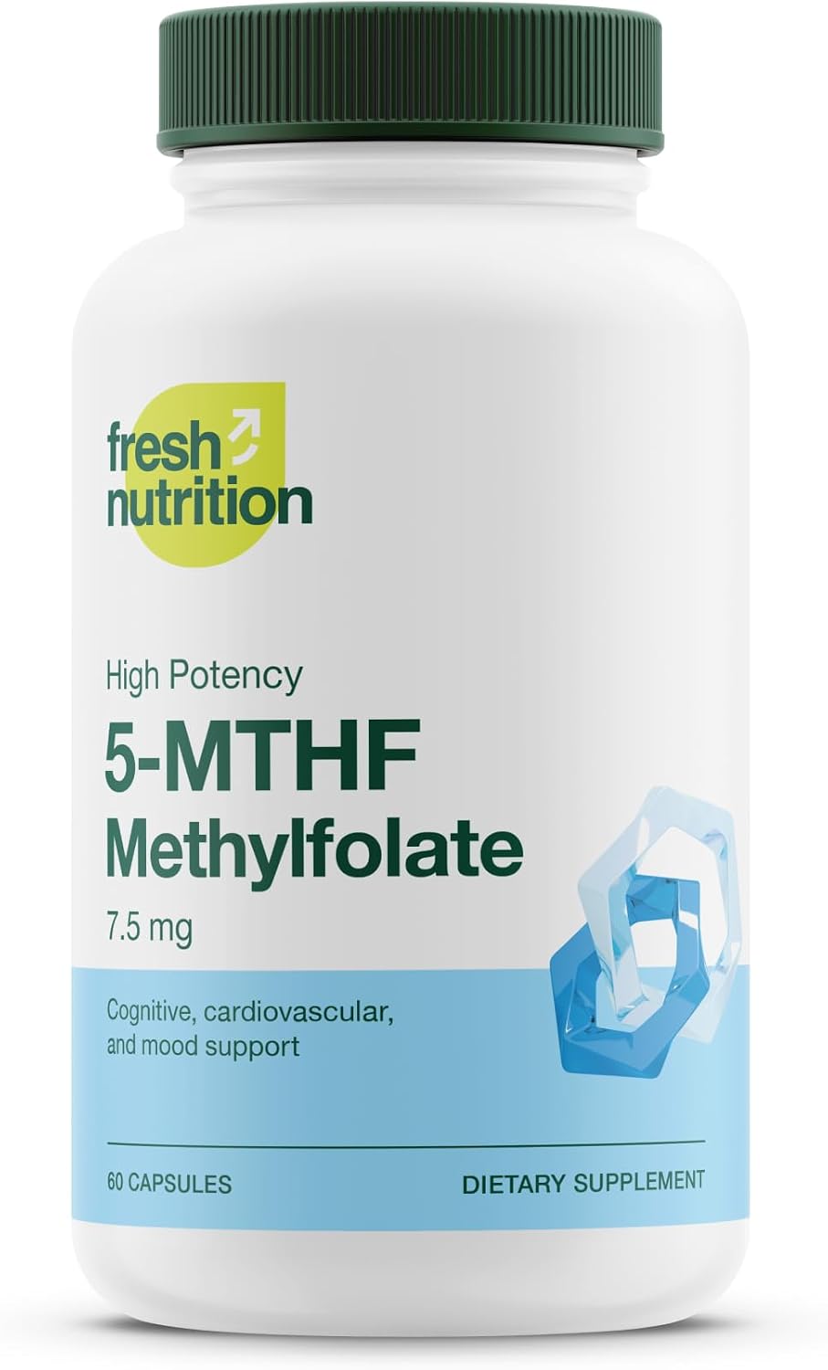 L-Metilfolato 15mg - Máxima Potencia - Vitamina B9 Activa 5-MTHF - 60 Cápsulas