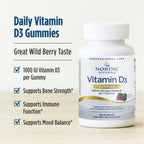 Nordic Naturals Pro Vitamina D3 Gomitas, Wild Berry - 60 Gomitas - 1000 UI