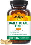 Country Life Daily Total One Multivitamínico Sin Hierro, 60 Cápsulas Veganas