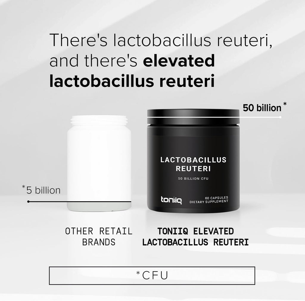 Toniiq Probiótico Lactobacillus Reuteri 50 Mil Millones UFC, 60 Cápsulas Vegetales