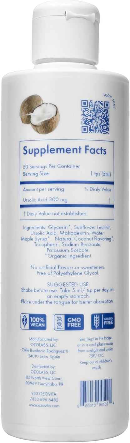Ácido Ursólico Liposomal 300mg – Extracto de Hoja de Romero – Vegano y Orgánico