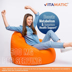 Vitamatic Vitamina B6 (Piridoxina HCl), 500 mg – 120 Comprimidos Vegetarianos