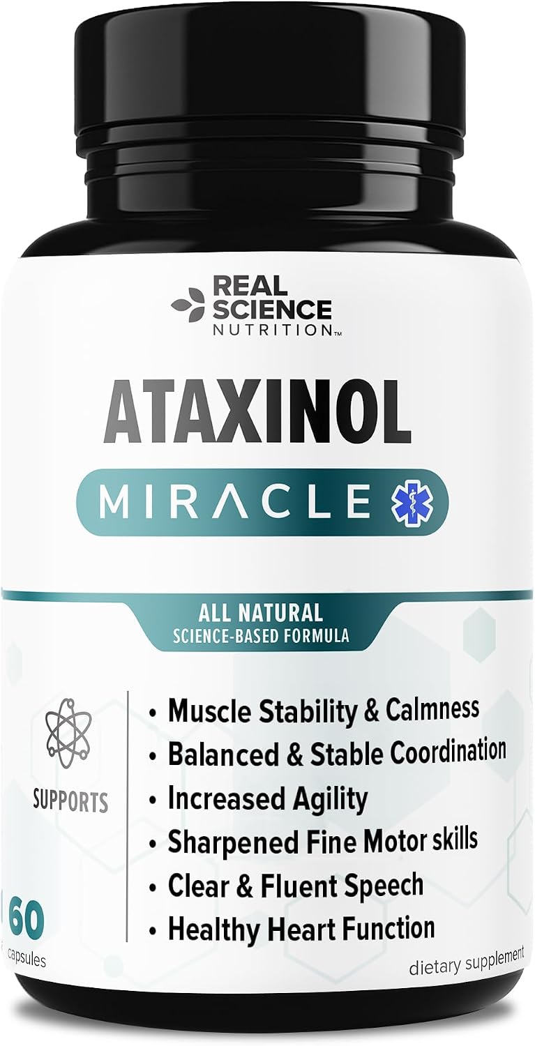 Real Science Ataxinol – Muscle Relaxer & Nerve Support Supplement con Vinitrox y GABA (60 Cápsulas)