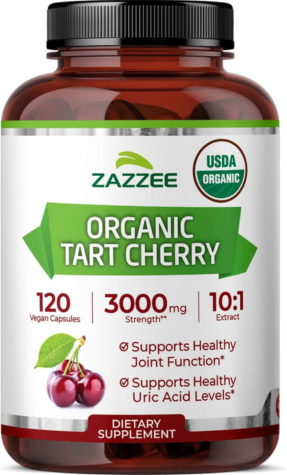 Zazzee Extracto Orgánico de Cereza Ácida – Extracto 10:1 de cereza Montmorency: Diez veces más concentrado que el – Image 1
