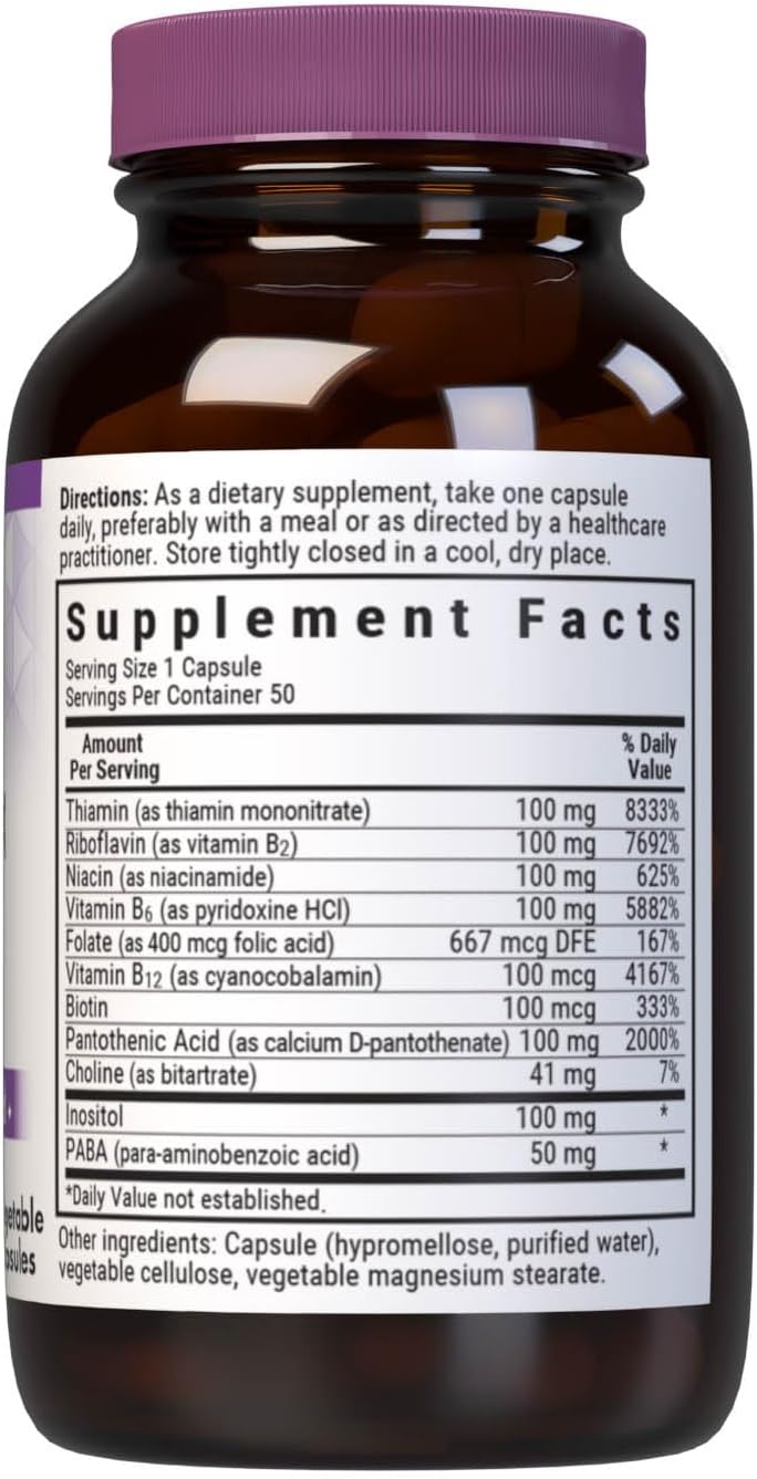 Bluebonnet Nutrition B Complex 50 Cápsulas Vegetales