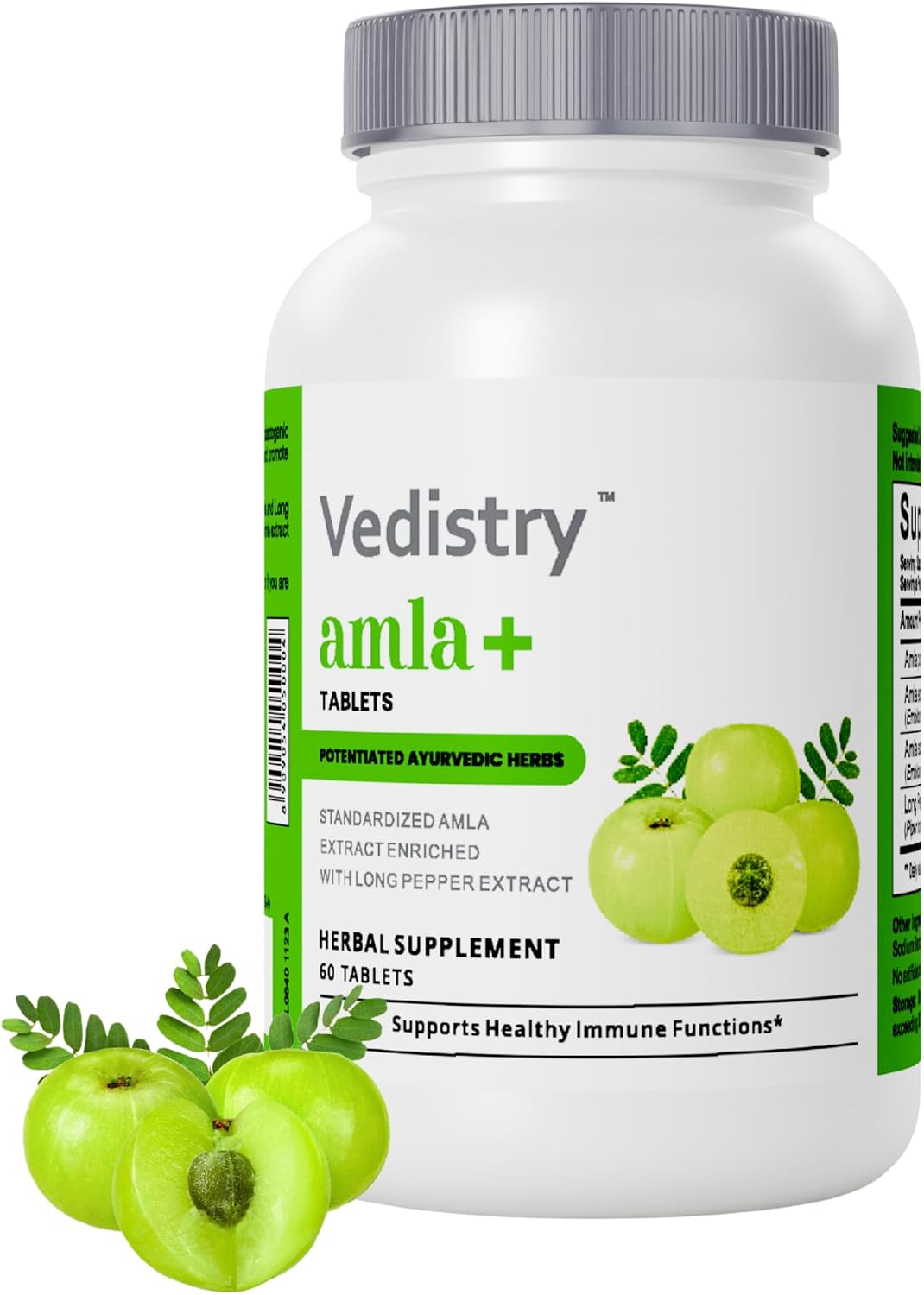 Vedistry Amla Suplemento 1100mg con Long Pepper - 60 Comprimidos